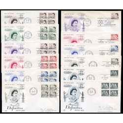 collection of fdc of queen elizabeth ii centennial definitives low values 1967 1973