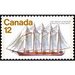 canada stamp 746i five masted schooner 12 1977