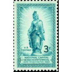 us stamp postage issues 989 statue of freedom on capitol dome 3 1950