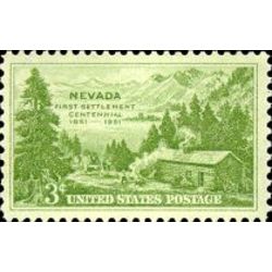 us stamp 999 nevada settlement centennial 3 1951