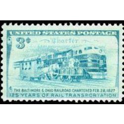 us stamp 1006 b o railroad issue 3 1952