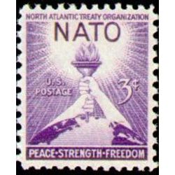 us stamp 1008 nato 3 1952