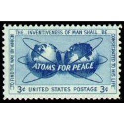 us stamp 1070 atoms for peace policy 3 1955