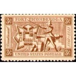 us stamp 1071 fort ticonderoga 3 1955