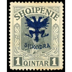 albania stamp 120 handstamped overprinted in blue 1920