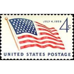 us stamp postage issues 1132 flag 4 1959