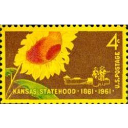 us stamp 1183 kansas statehood 4 1961