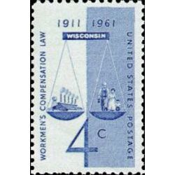 us stamp 1186 worksmen s compensation 4 1961