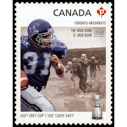 canada stamp 2567h toronto argonauts michael clemons 1965 the mud bowl 2012