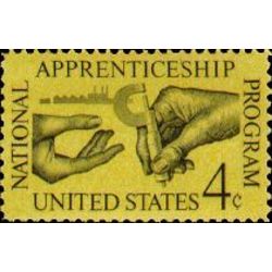 us stamp postage issues 1201 national apprenticeship 4 1962