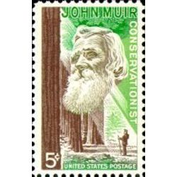 us stamp 1245 john muir conservationist 5 1964