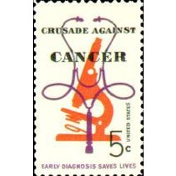 us stamp 1263 crusade against cancer 5 1965