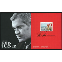 canada stamp 3292 fdc john turner 1929 2020 2021