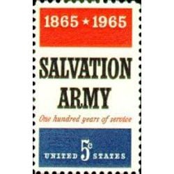 us stamp 1267 salvation army centennial 5 1965