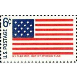 us stamp 1346 flag ft mchenry 6 1968