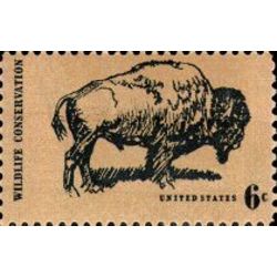 us stamp postage issues 1392 wildlife conservation buffalo 6 1970