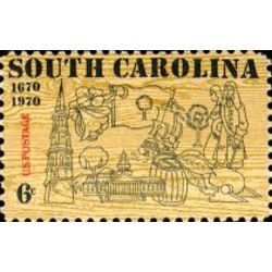 us stamp 1407 south carolina 300th 6 1970