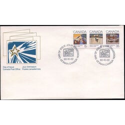 canada stamp 870 2 fdc christmas greeting cards 1980 FDC COMBO