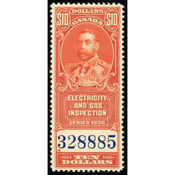 canada revenue stamp feg7 electricity gas inspection king george v 10 1930