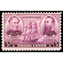 us stamp postage issues 792 admirals farragut porter 3 1936