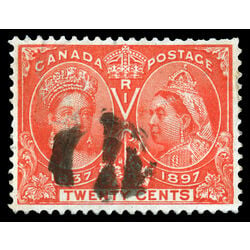 canada stamp 59 queen victoria diamond jubilee 20 1897 U VF 060