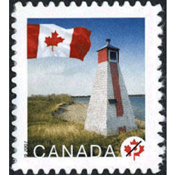 canada stamp 2252 flag over warren landing lighthouse mb 2007