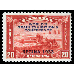 canada stamp 203i harvesting wheat overprint 20 1933 M F VF 009