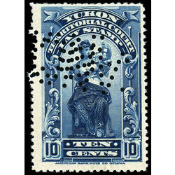 canada revenue stamp yl7 territorial court 10 1902