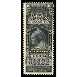 canada revenue stamp fwm47a victoria weights and measures 15 1897