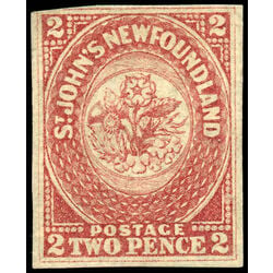 newfoundland stamp 17 pence third issue 2d 1861 M F VFNG 011