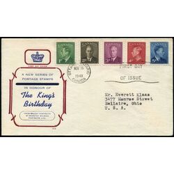 canada stamp 284 8 fdc king george vi with postes postage 1949