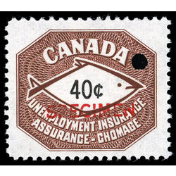 canada revenue stamp fu87s unemployment insurance stamps specimen 40 1960