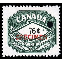 canada revenue stamp fu88s unemployment insurance stamps specimen 76 1960
