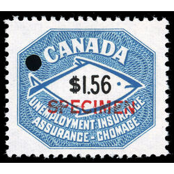 canada revenue stamp fu93s unemployment insurance stamps specimen 1 56 1960