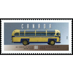 canada stamp 1527f mci courier 50 skyview motor coach 1950 88 1994