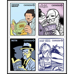 canada stamp 3446 9 block graphic novelists 3 96 2024