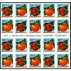 us stamp postage issues 3494b apple and orange 2001