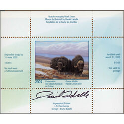 quebec wildlife habitat conservation stamp qw17d musk oxen by daniel labelle 10 2004