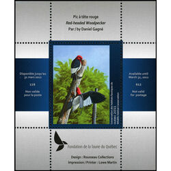 quebec wildlife habitat conservation stamp qw24 red headed woodpecker 12 2011