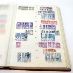 used red stockbook including canadian stamps