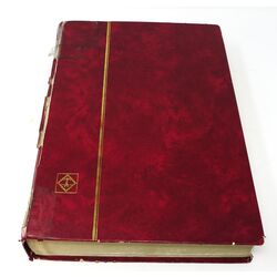 used red stockbook including canadian stamps