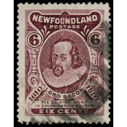 newfoundland stamp 98 lord bacon 6 1911 U VF 004