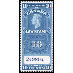 canada revenue stamp fsc21 supreme court law stamp george vi 10 1938