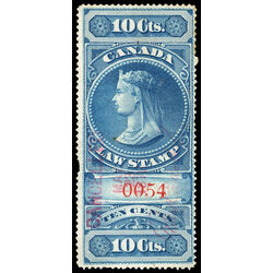 canada revenue stamp fsc1 supreme court law stamp young queen victoria 10 1876 U DEF 003