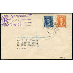 canada stamp 235 6 fdc king george vi 5 1937