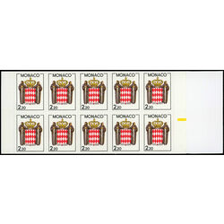 monaco stamp 1609a national coat of arms 1988