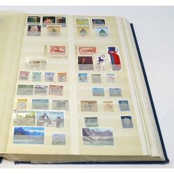 canada used stamp collection in a blue 48 page stockbook