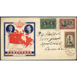 canada stamp 246 8 fdc royal vist 1939