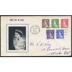 canada stamp 325 9 fdc queen elizabeth ii 1953