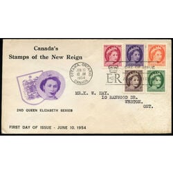 canada stamp 337 41 fdc queen elizabeth ii 1954